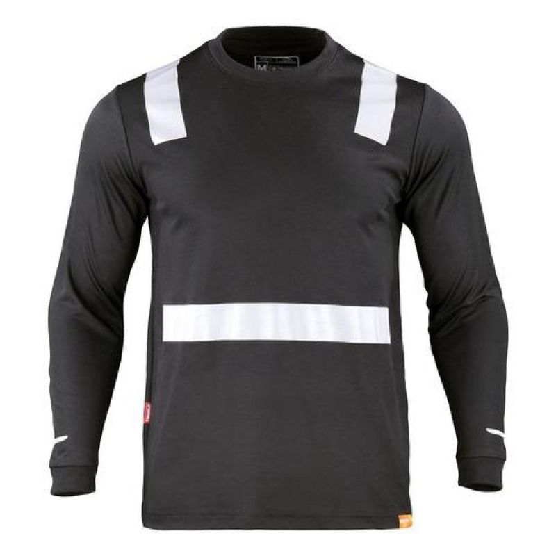T-WORLD - Polera Credondo Hibrida Manga Larga Con Cinta Reflectante - Rojo