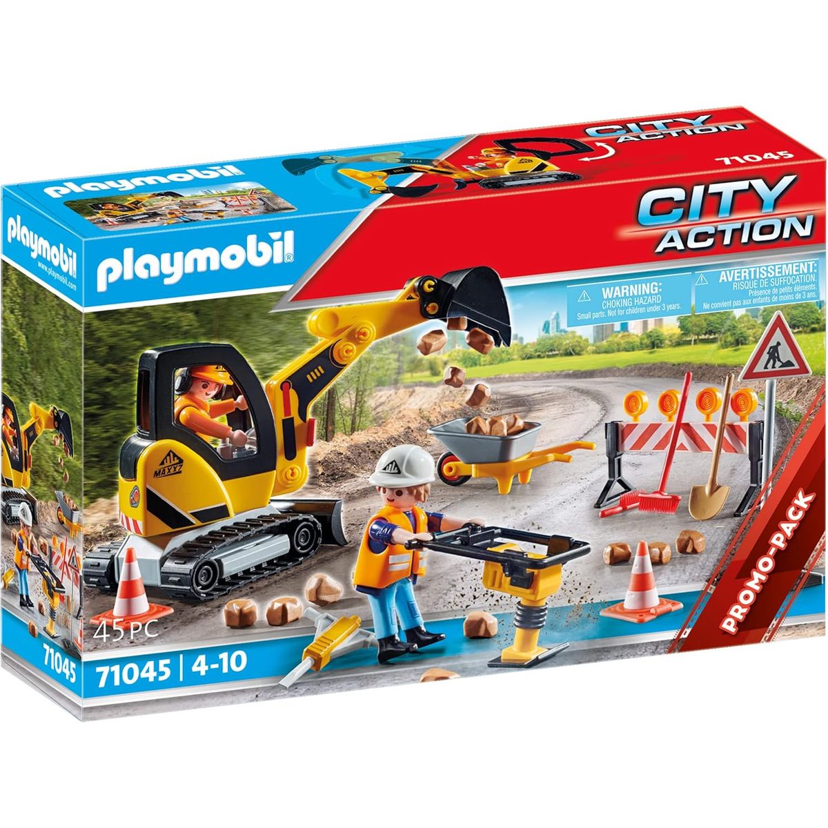 PLAYMOBIL - PLAYMOBIL CONSTRUCCIÓN VIAL PM71045