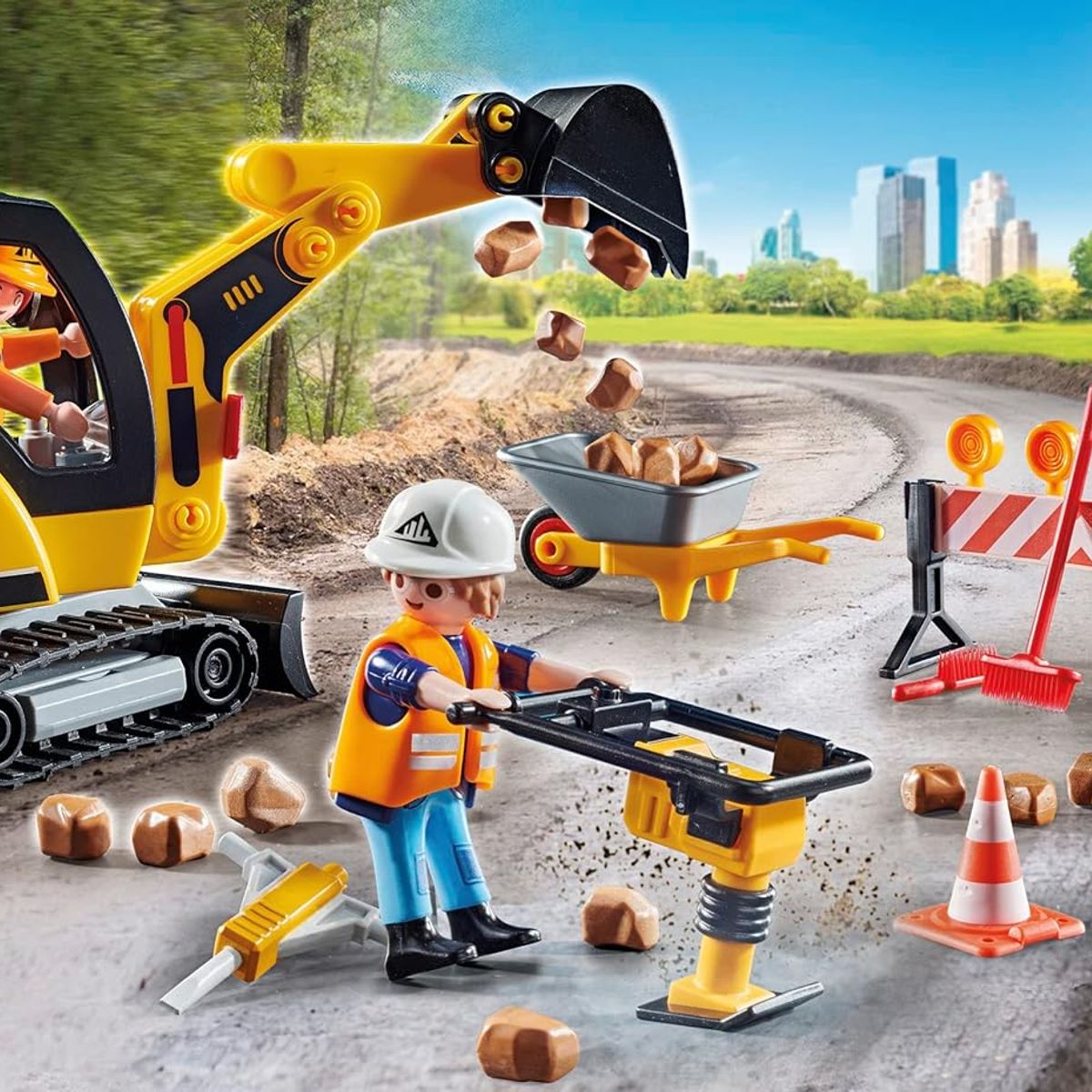 PLAYMOBIL - PLAYMOBIL CONSTRUCCIÓN VIAL PM71045