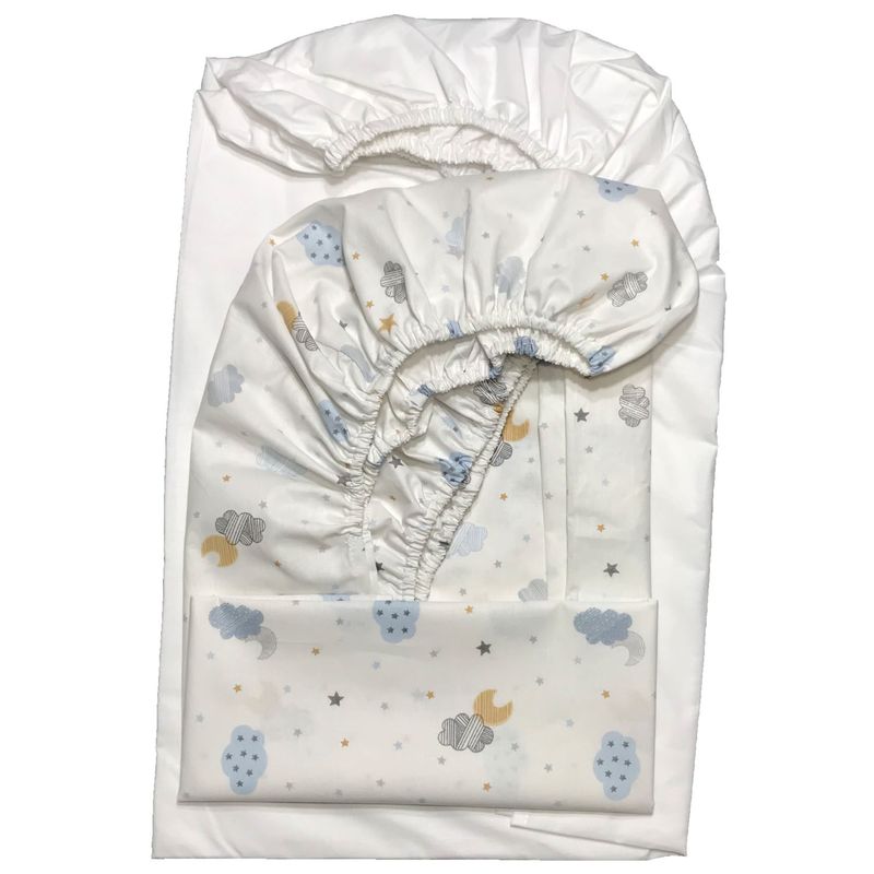 HASELNUSS - PACK 2 SABANAS BAJERAS COLECHO NUBES