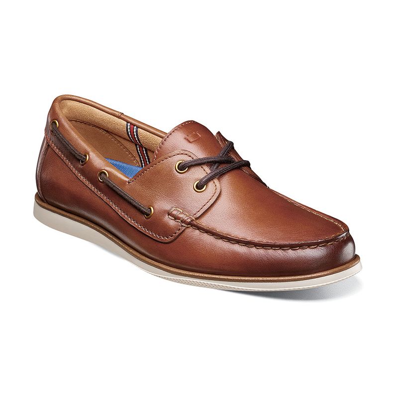 FLORSHEIM - Mocasines Atlantic Moc Toe Boat Shoe Cognac