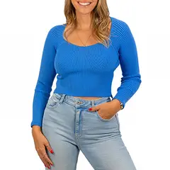 MPROPIA - Sweater crop mujer invierno colores