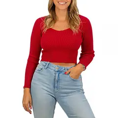 MPROPIA - Sweater crop mujer invierno colores