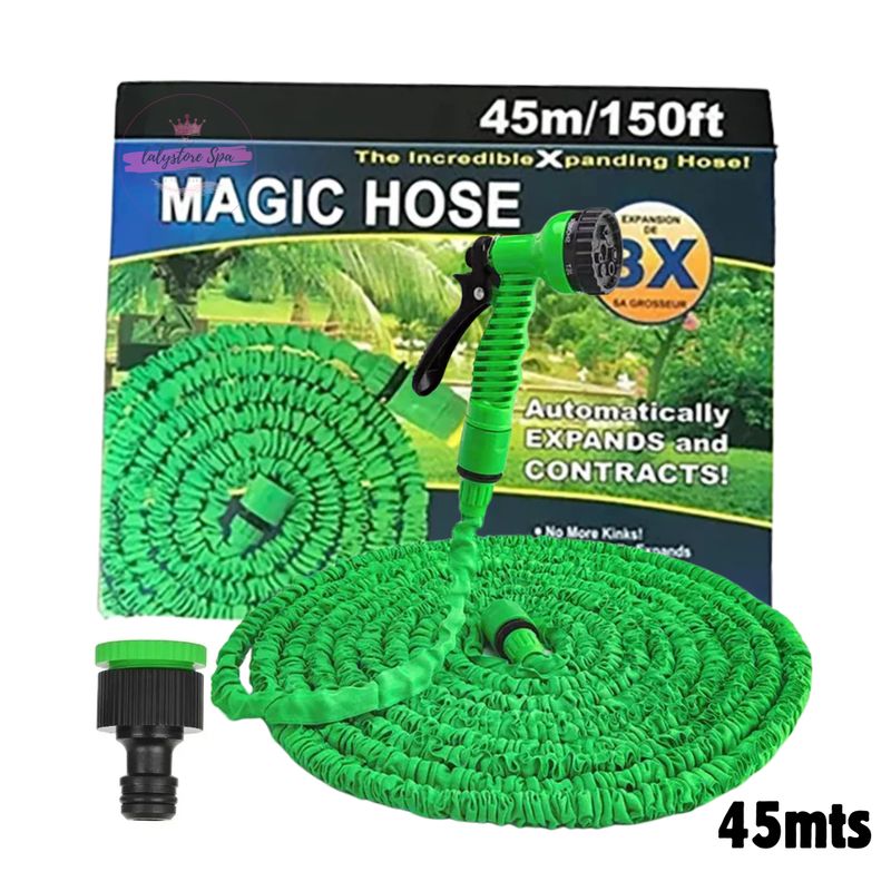 GENERICO - Manguera Retractil Expandible Para Jardin Hogar 45 Mts