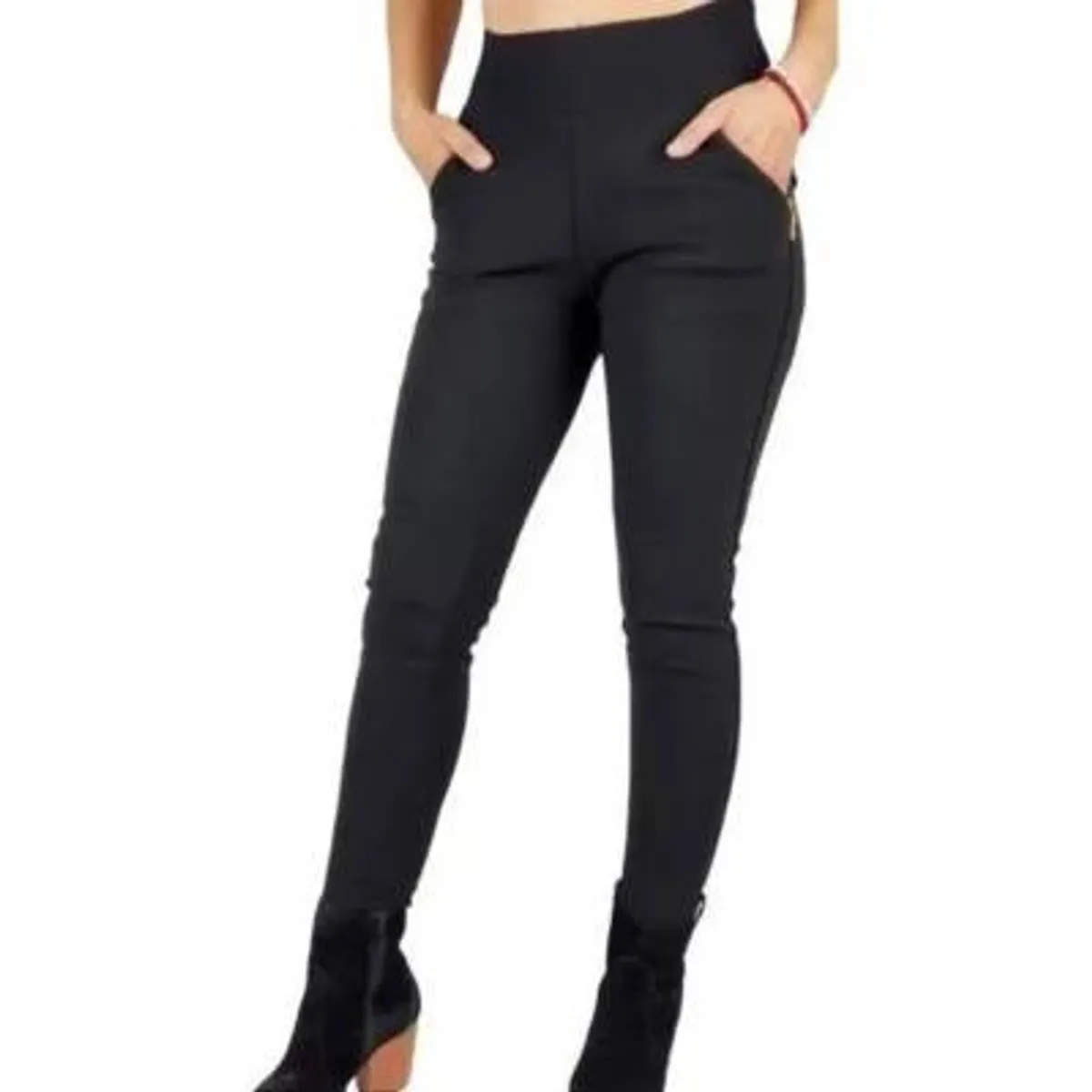 LOOK SHOP - PANTALON CALZA FORRO PIEL BOLSILLO CIERRE M A XL O597