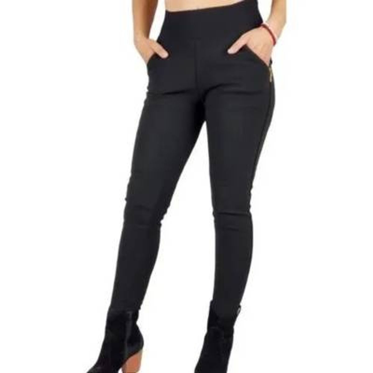 LOOK SHOP - PANTALON CALZA FORRO PIEL BOLSILLO CIERRE M A XL O597