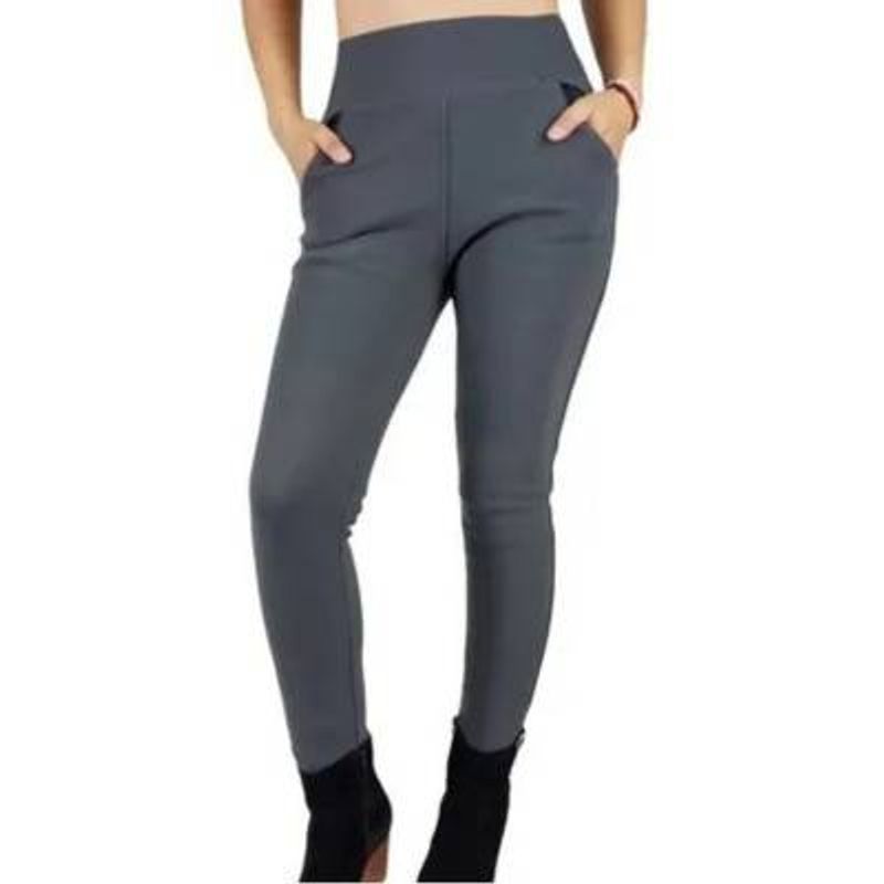 MPROPIA - PANTALON CALZA FORRO PIEL BOLSILLO CIERRE M A XL O597