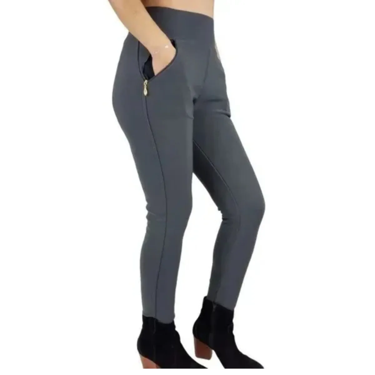 LOOK SHOP - PANTALON CALZA FORRO PIEL BOLSILLO CIERRE M A XL O597
