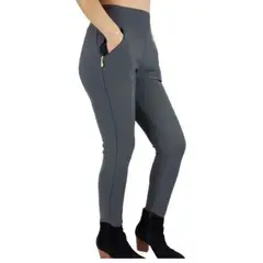 MPROPIA - PANTALON CALZA FORRO PIEL BOLSILLO CIERRE M A XL O597