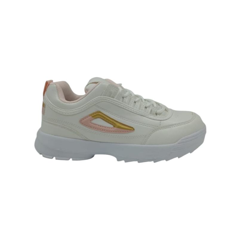 HERIEL - Zapatilla Blanca Plataforma Mujer
