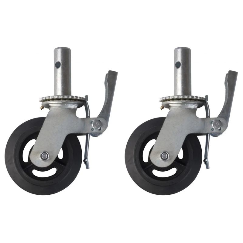 GENERICO - Rueda para andamio 8" espiga-freno 35mm 400kg 2 unidades