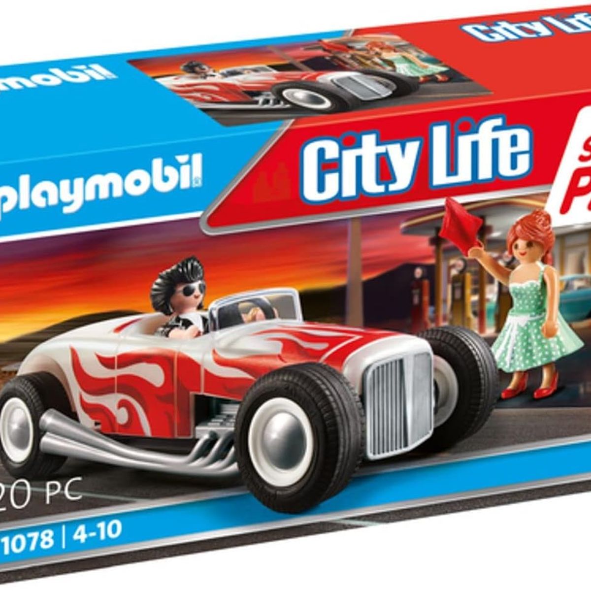 PLAYMOBIL - PLAYMOBIL PAQUETE DE INICIO HOT ROD PM71078