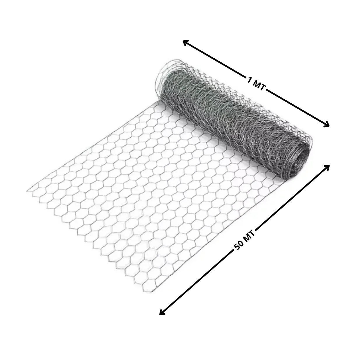 GENERICO - Malla hexagonal 1" x 1.0mt (rollo 50mt) CERRAM