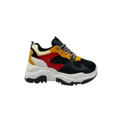HERIEL - Zapatilla Negra Plataforma Mujer