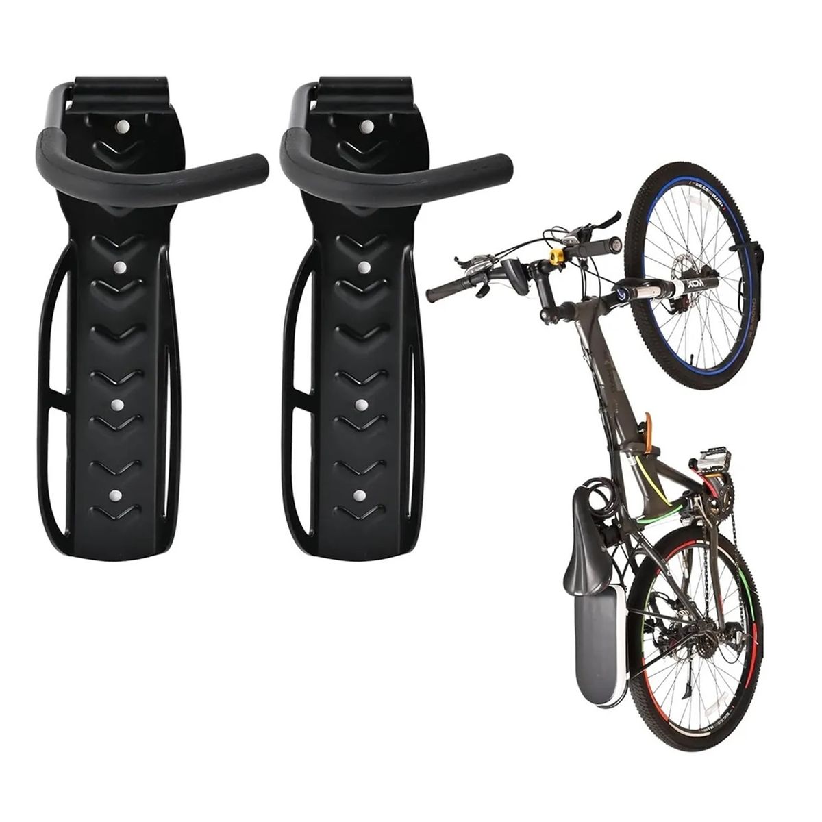 GENERICO - Pack X2 Porta Bicicleta Para Pared Gancho Colgador Bicicleta