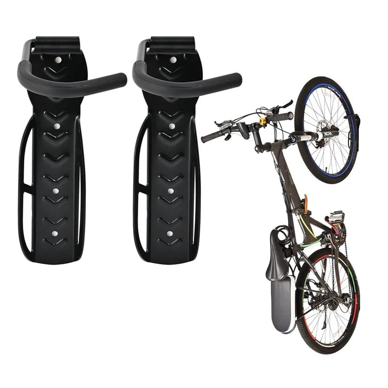 GENERICO - Pack X2 Porta Bicicleta Para Pared Gancho Colgador Bicicleta