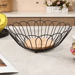 HOMESTAR - Cesta De Frutas Verduras Metalica 29cm
