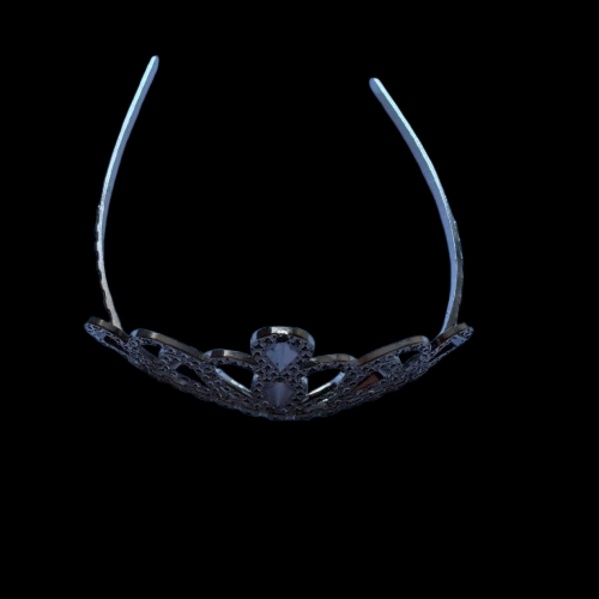 GENERICO - Corona 12x5cm Plateada Diseño B