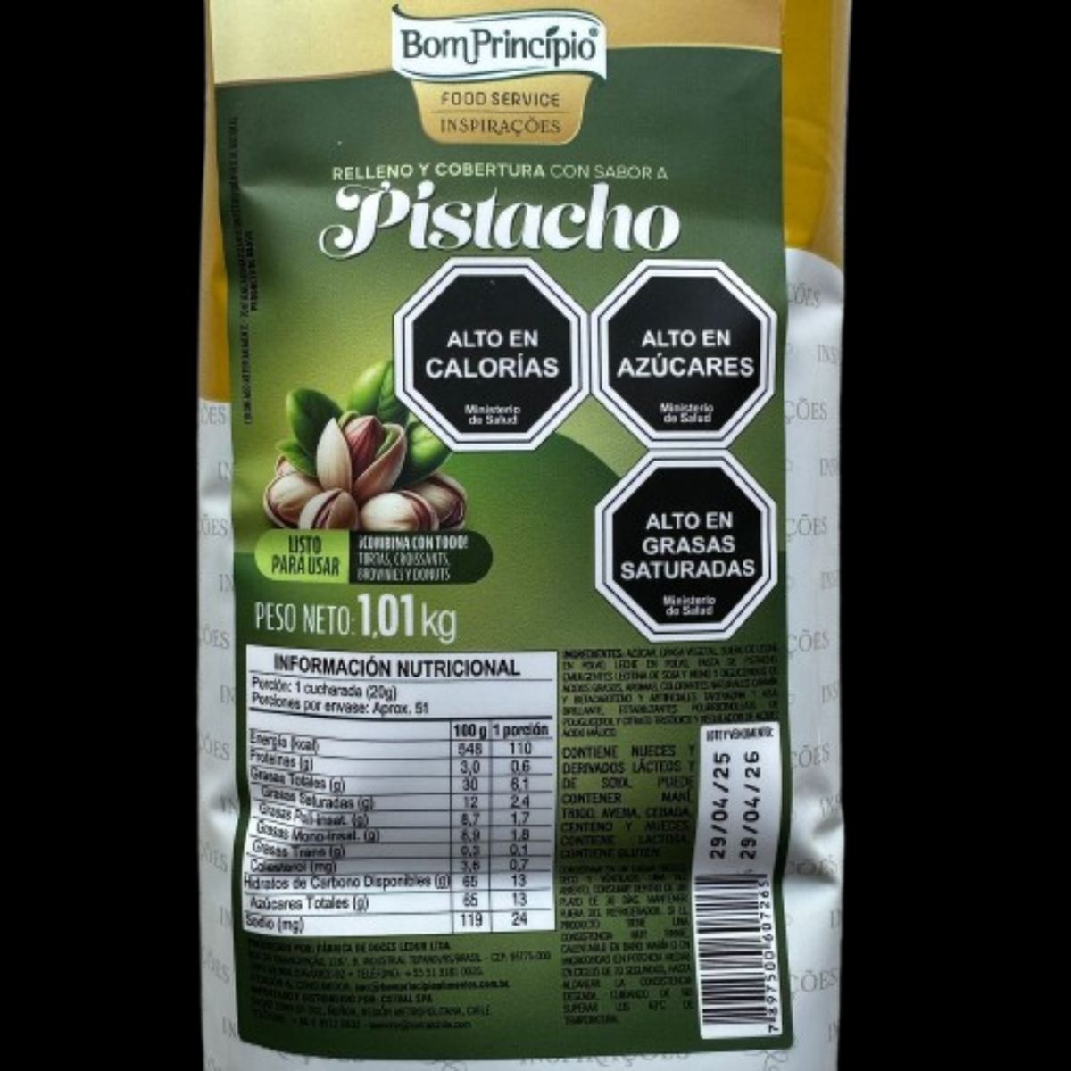 GENERICO - Relleno Pasta de Pistacho Bon Principio 1kg