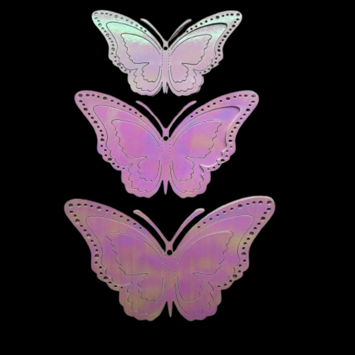 GENERICO - Topper Mariposas Decorativas Rosada Tornasol 12 pcs