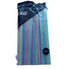 GENERICO - Bombilla Multicolor Pastel 25x16cm Plastico 100un