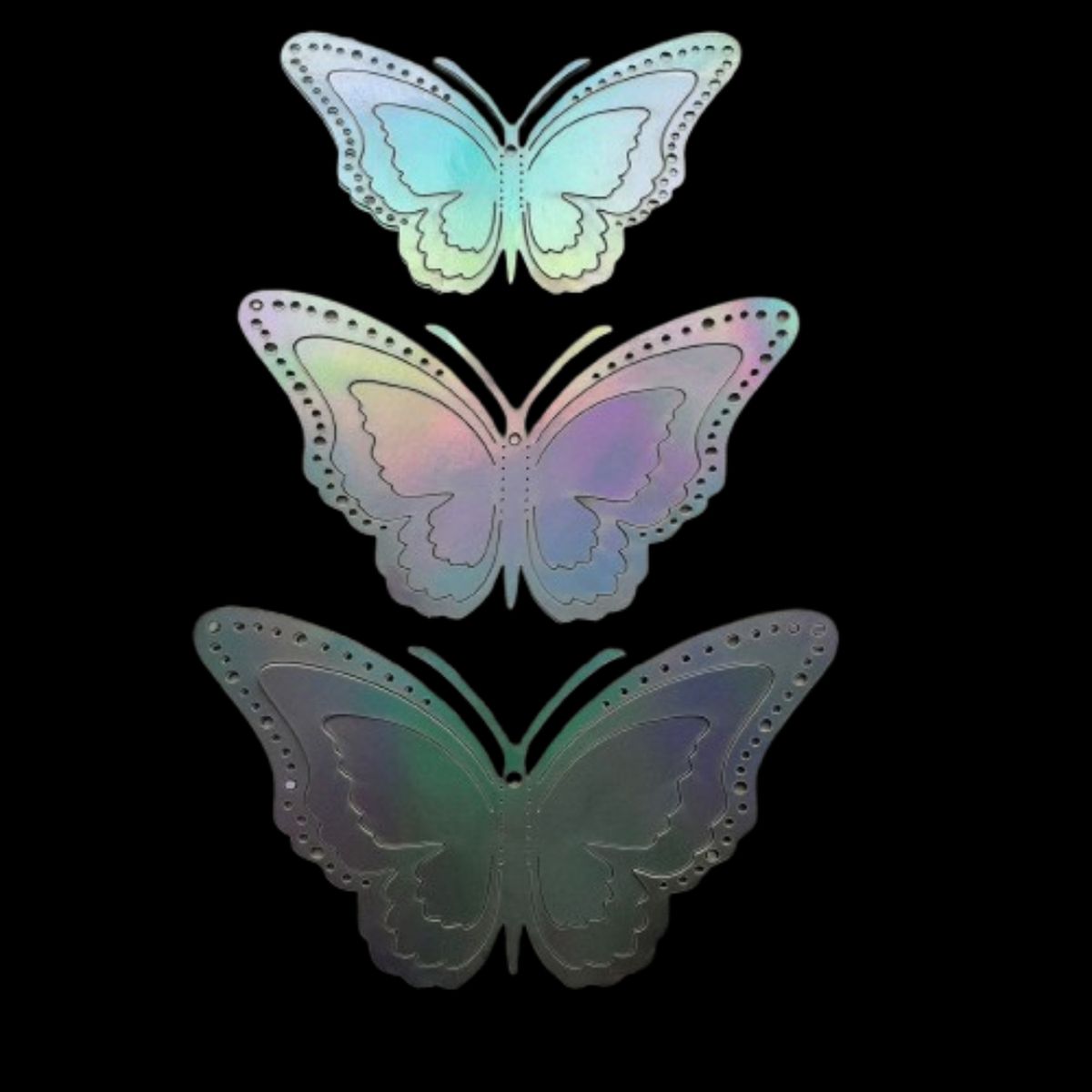 GENERICO - Topper Mariposas Decorativas Purpura Tornasol 12 pcs
