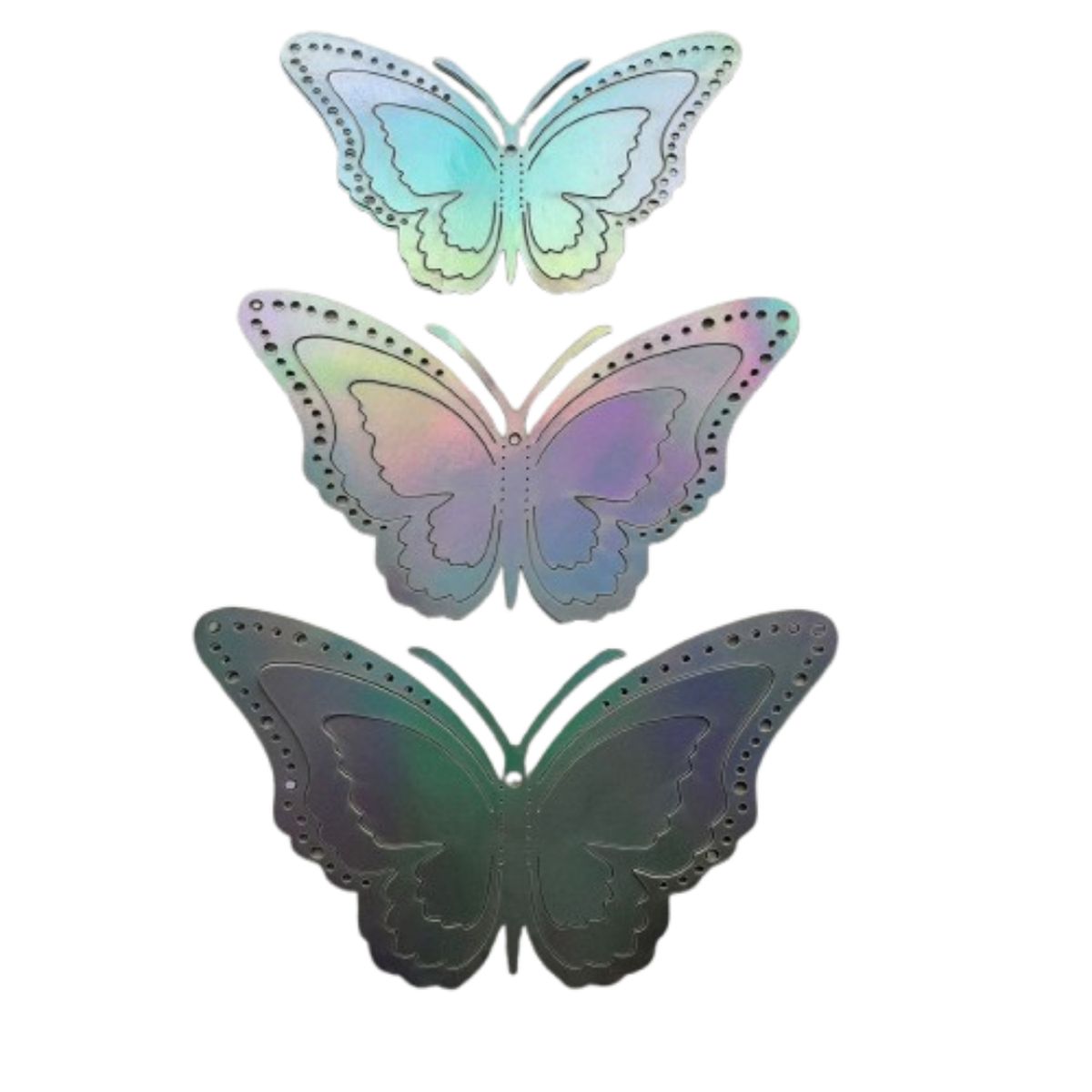 GENERICO - Topper Mariposas Decorativas Purpura Tornasol 12 pcs