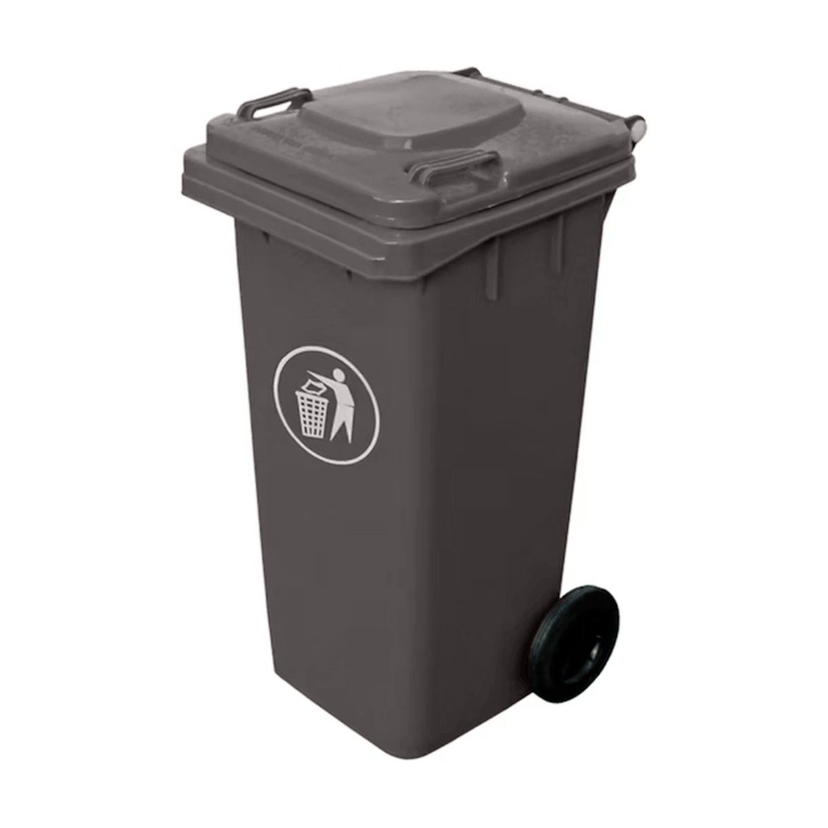GENERICO - Basurero 120lt con tapa alta densidad gris