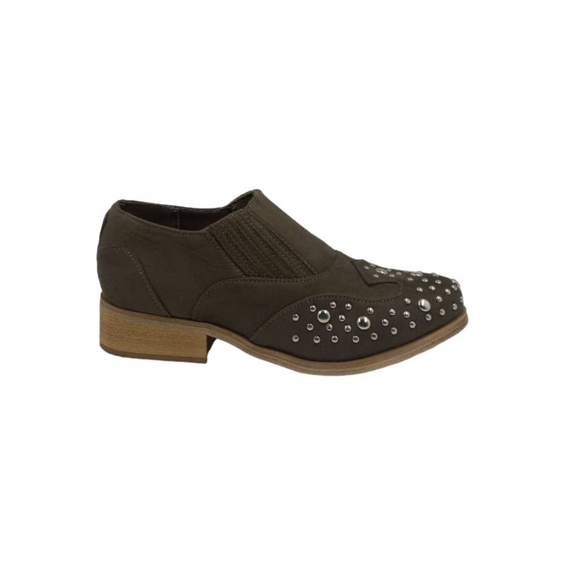 HERIEL - Zapato Café Tachas Mujer