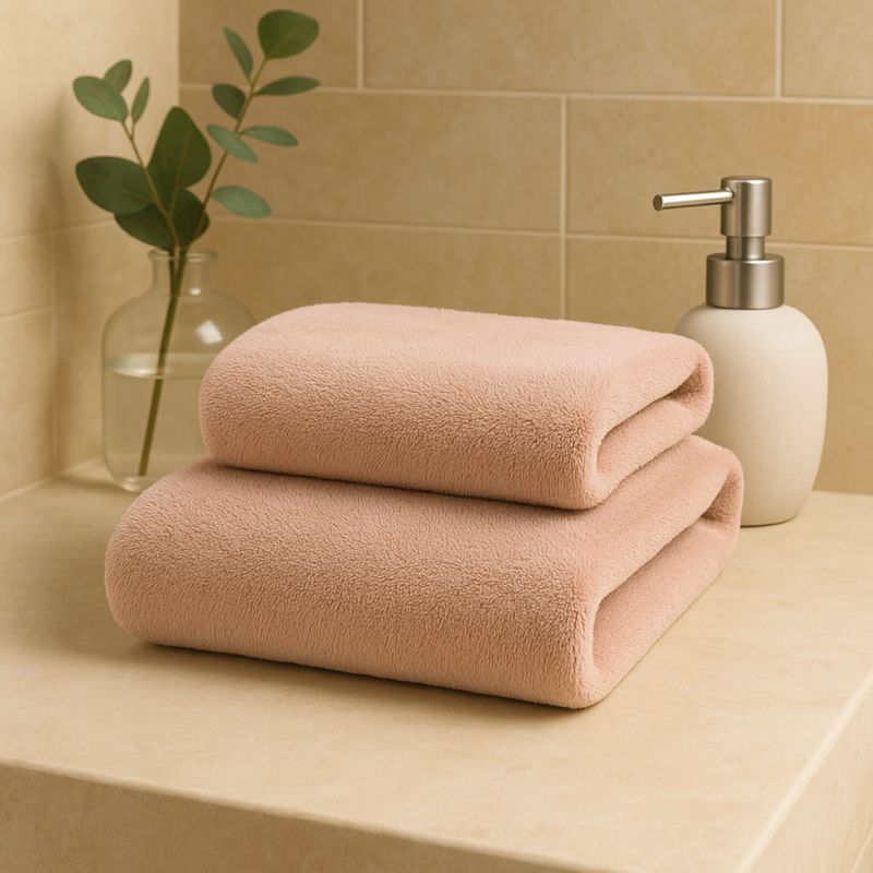 COSAS CASA - Toalla Rosa Microfibra 070x130