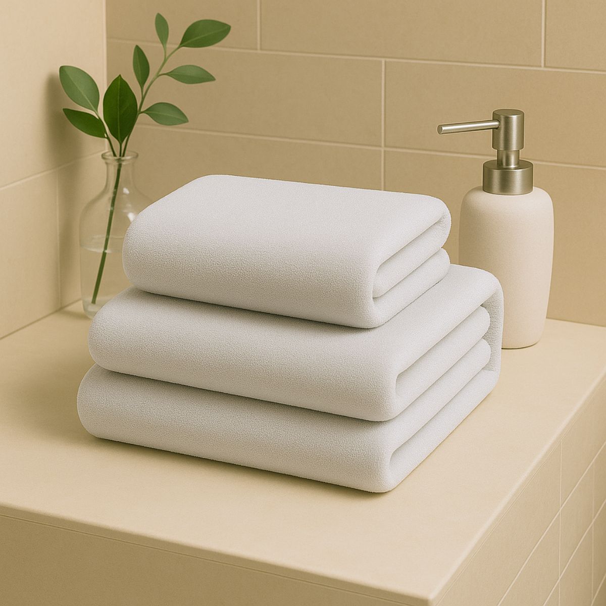 COSAS CASA - Pack 3 Toallas Gris Microfibra