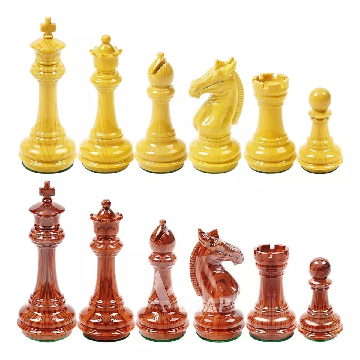 NACION AJEDREZ - Piezas de Ajedrez Modelo Templario Polímeros de Alta Calidad Doble Peso