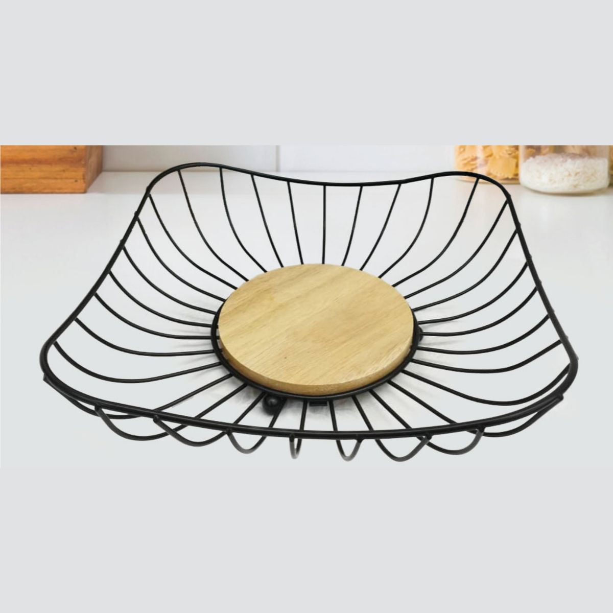 HOMESTAR - Cesta De Frutas Verduras Metalica 29cm