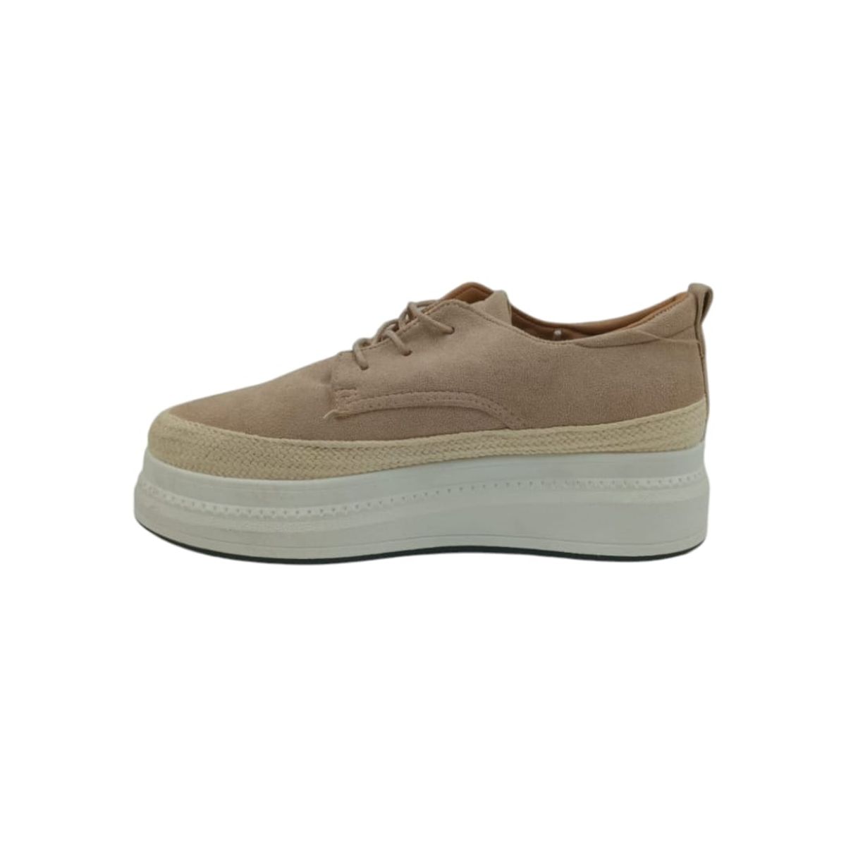 HERIEL - Zapatilla Beige Plataforma Mujer