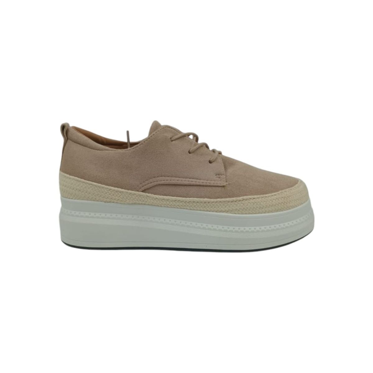 HERIEL - Zapatilla Beige Plataforma Mujer