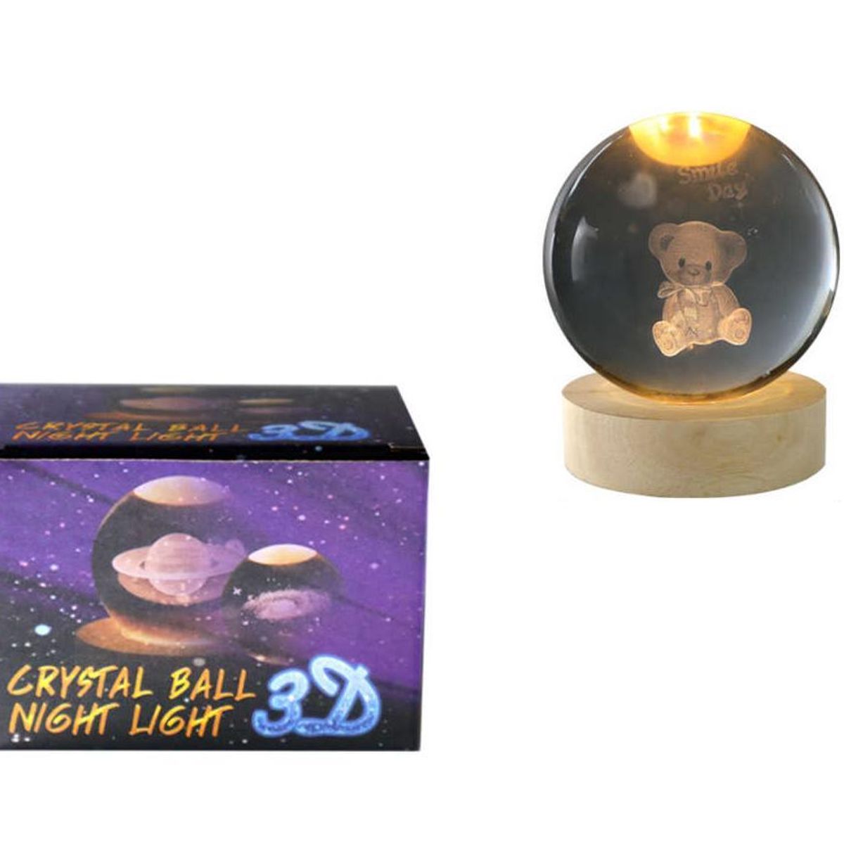 GENERICO - Lampara  Led 3D Bola De Cristal