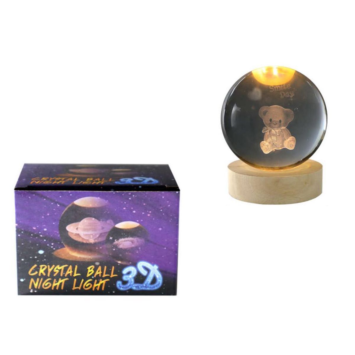 GENERICO - Lampara  Led 3D Bola De Cristal