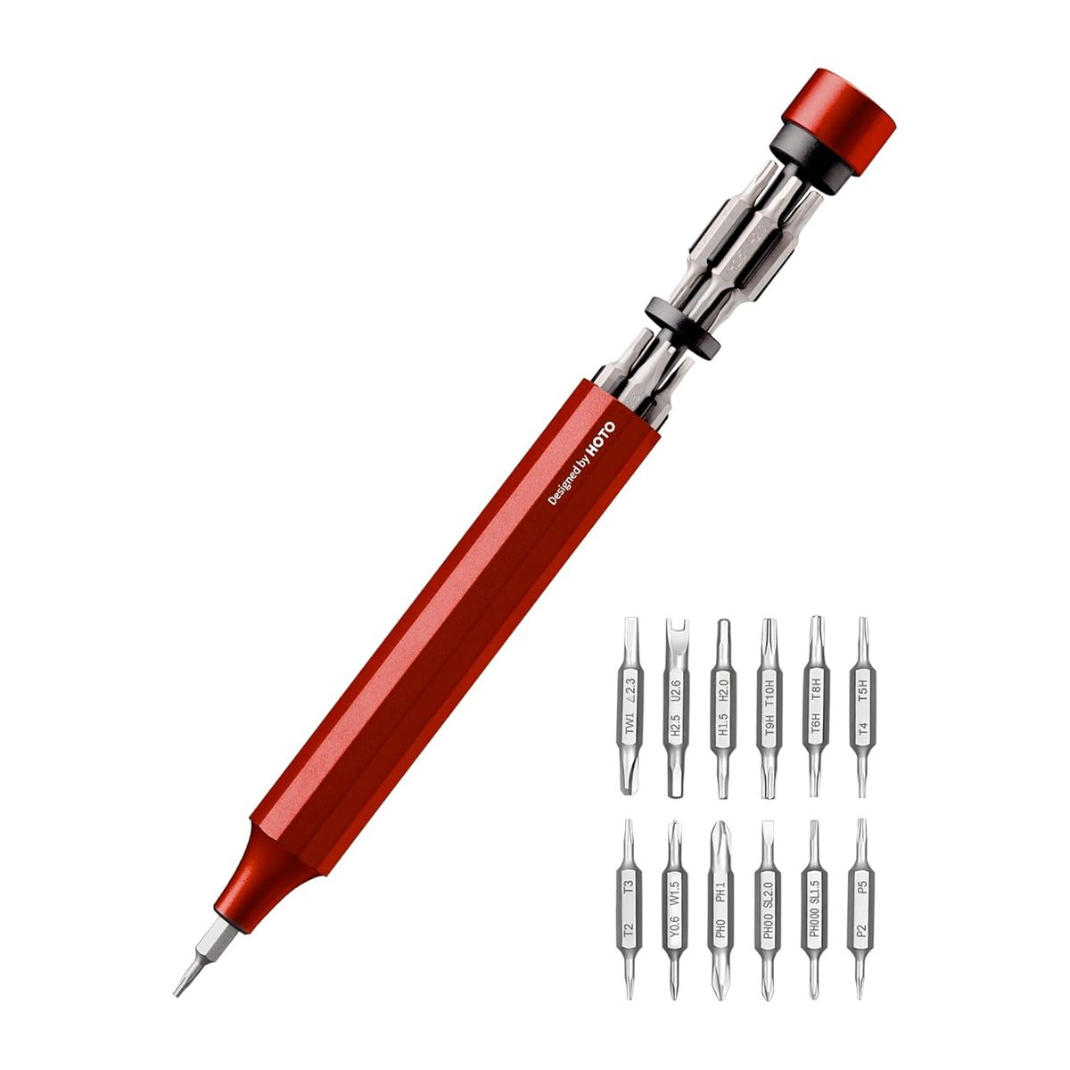 HOTO - HOTO Destornillador de Precisión Rojo 24 Funciones