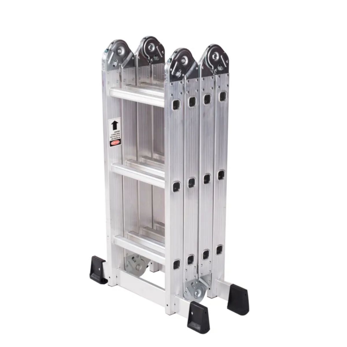 GENERICO - Escalera 12 peldaños articulada aluminio 150kg 3.6mt Uro