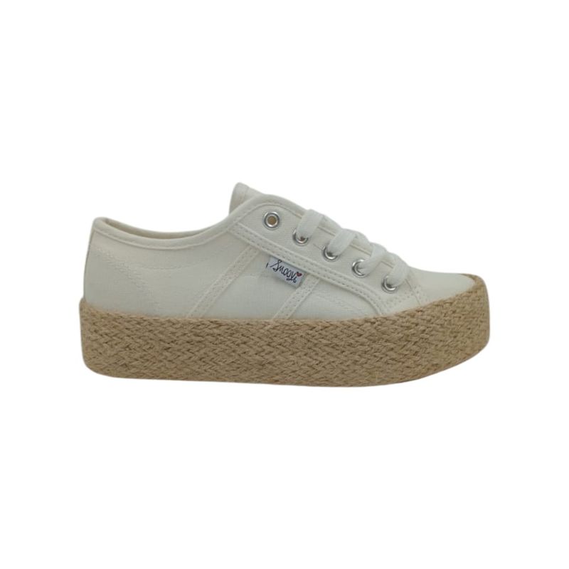 HERIEL - Zapatilla Blanca Plataforma Mujer