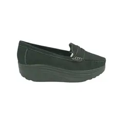 HERIEL - Mocasín Negro Plataforma Mujer