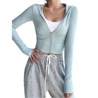 Poleron Manga Larga con Capucha Celeste