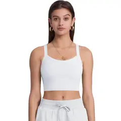 SUKHA - Top sin Manga con Blanco Blanca