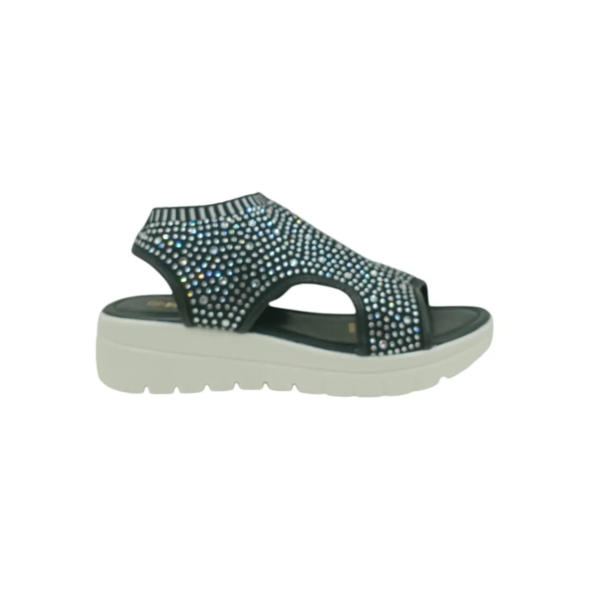 HERIEL - Sandalia Negra Plataforma Mujer