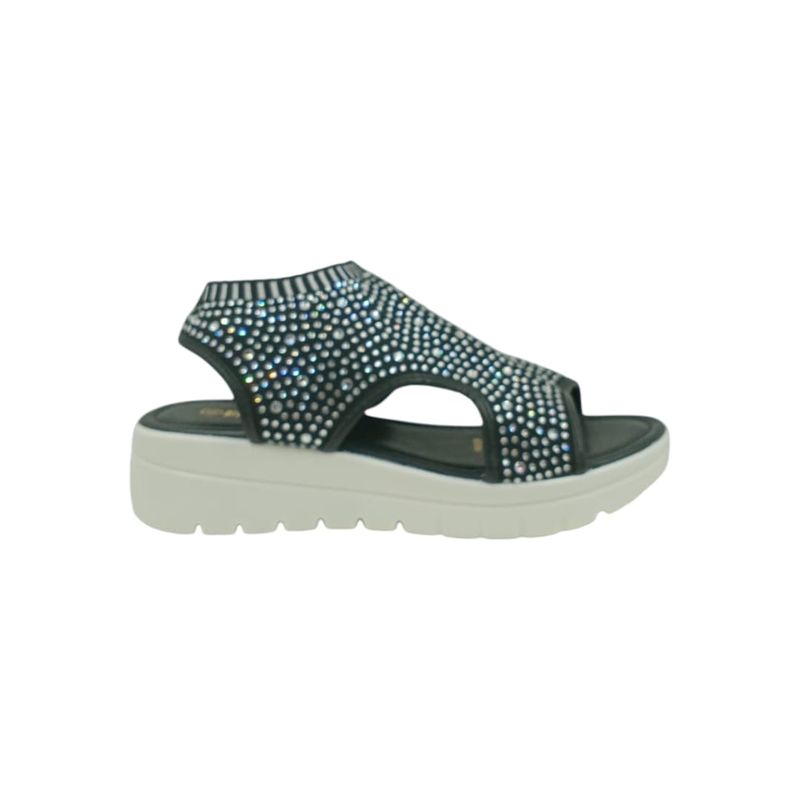 HERIEL - Sandalia Negra Plataforma Mujer
