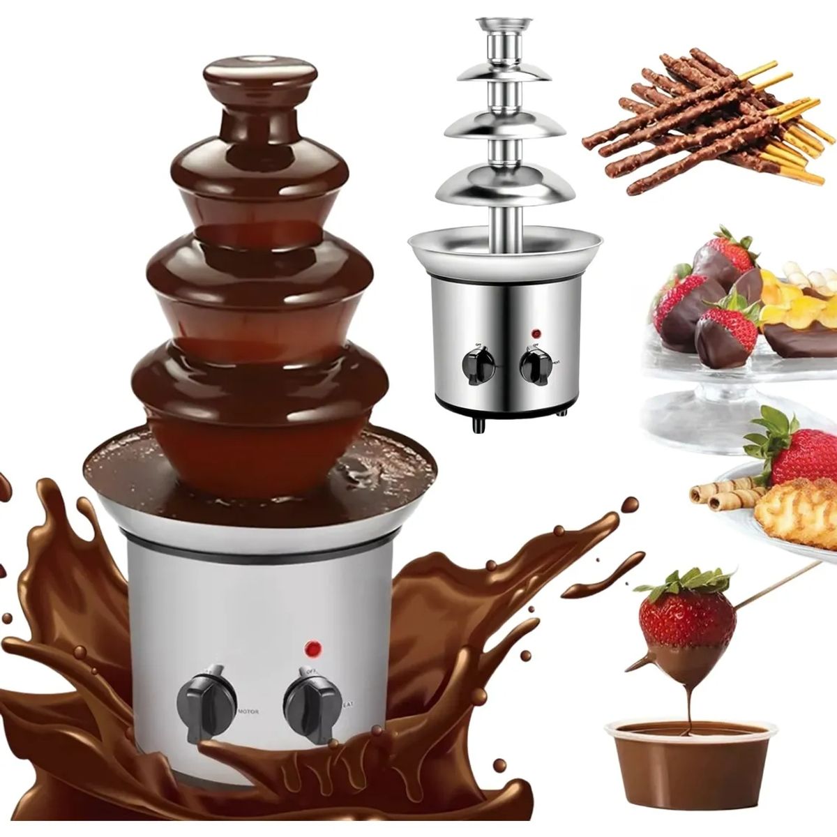 GENERICO - Fuente De Chocolate Cascada Maquina De Fusion Para Fiestas Y Eventos FIGOIMPORT