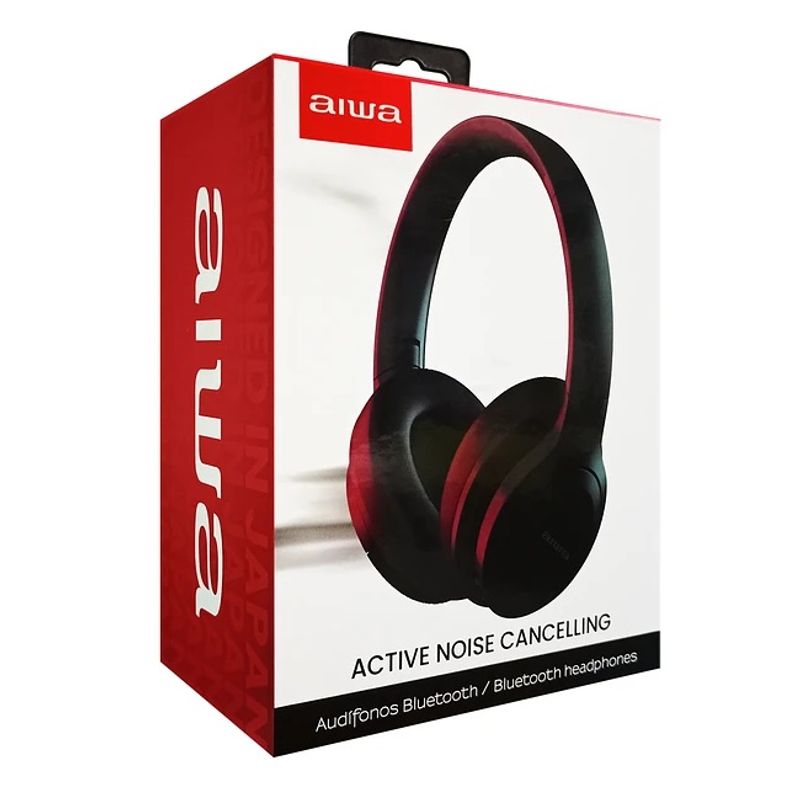 AIWA - Audífonos Over Ear Bluetooth Stereo con Cancelación de Ruido  Aiwa Modelo AW-ANC45K