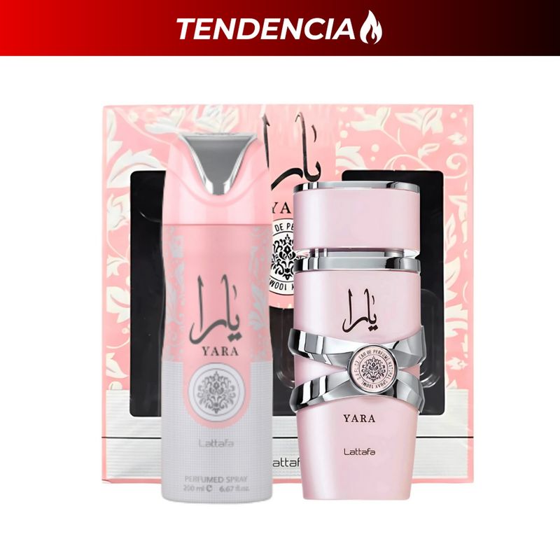 LATTAFA - Set Yara Edp 100 Ml + Deo Spray 200 Ml Set 2 Pcs