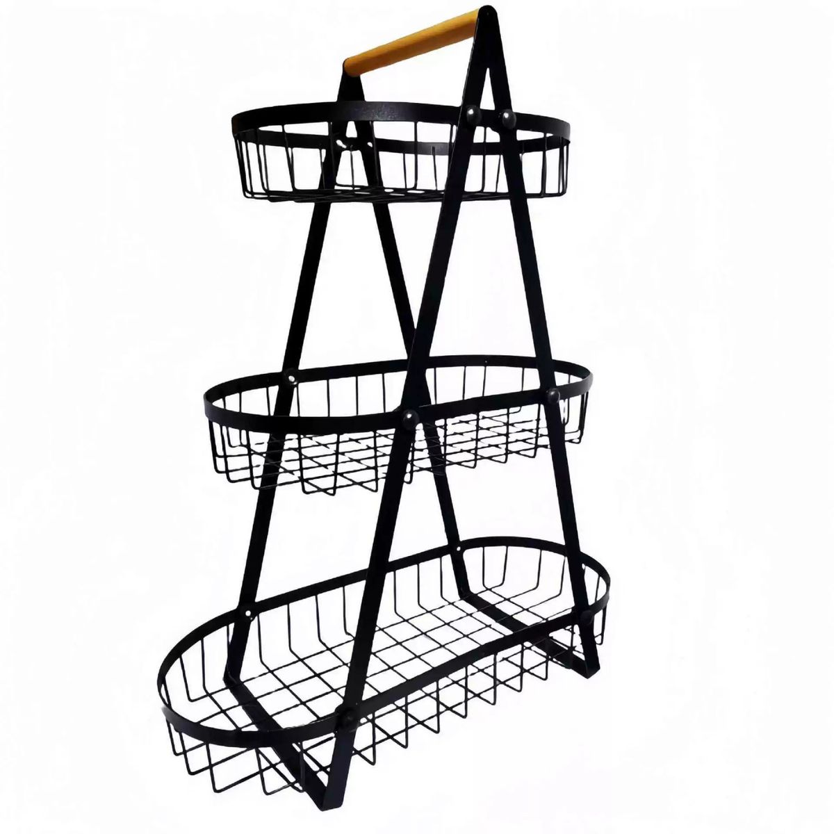 HOMESTAR - Frutero Verdulero Canasto Para Frutas Verduras 3 Niveles