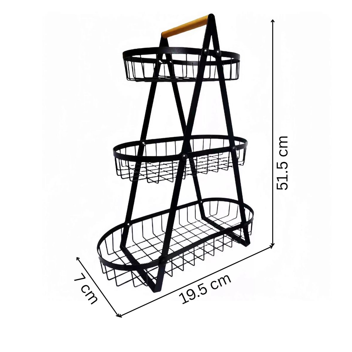 HOMESTAR - Frutero Verdulero Canasto Para Frutas Verduras 3 Niveles